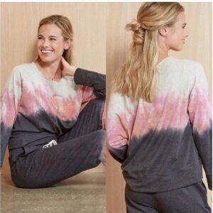 Sundry Gradient Ombré Multicolor Tie-Dye Sweatshirt